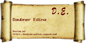 Daubner Edina névjegykártya